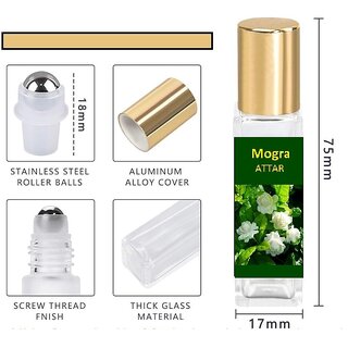 (Pack of 2) SnapSnop Pure Mogra Attar 10ml for Pooja Rituals, Spiritual Worship and Personal Use Ittar view 2