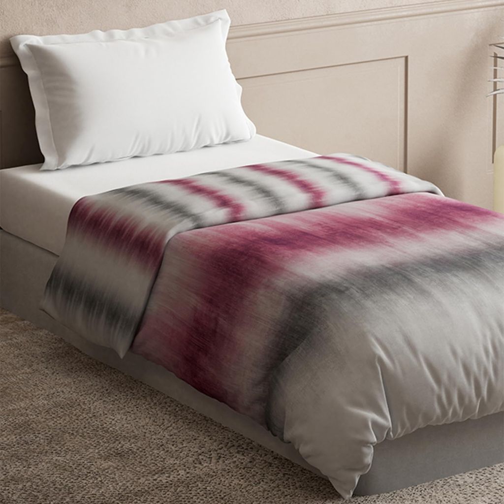DDECOR - The Prime Collection 100% Cotton Contemporary Pattern 145TC Single Winter Quilt|152 CM X 224 CM| - Wine view 2
