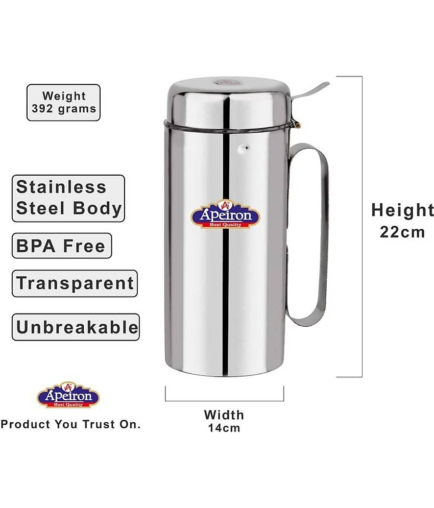 APEIRON Oil can Dispenser Steel Oil Container/Dispenser Set of 2 1250 mL view 2