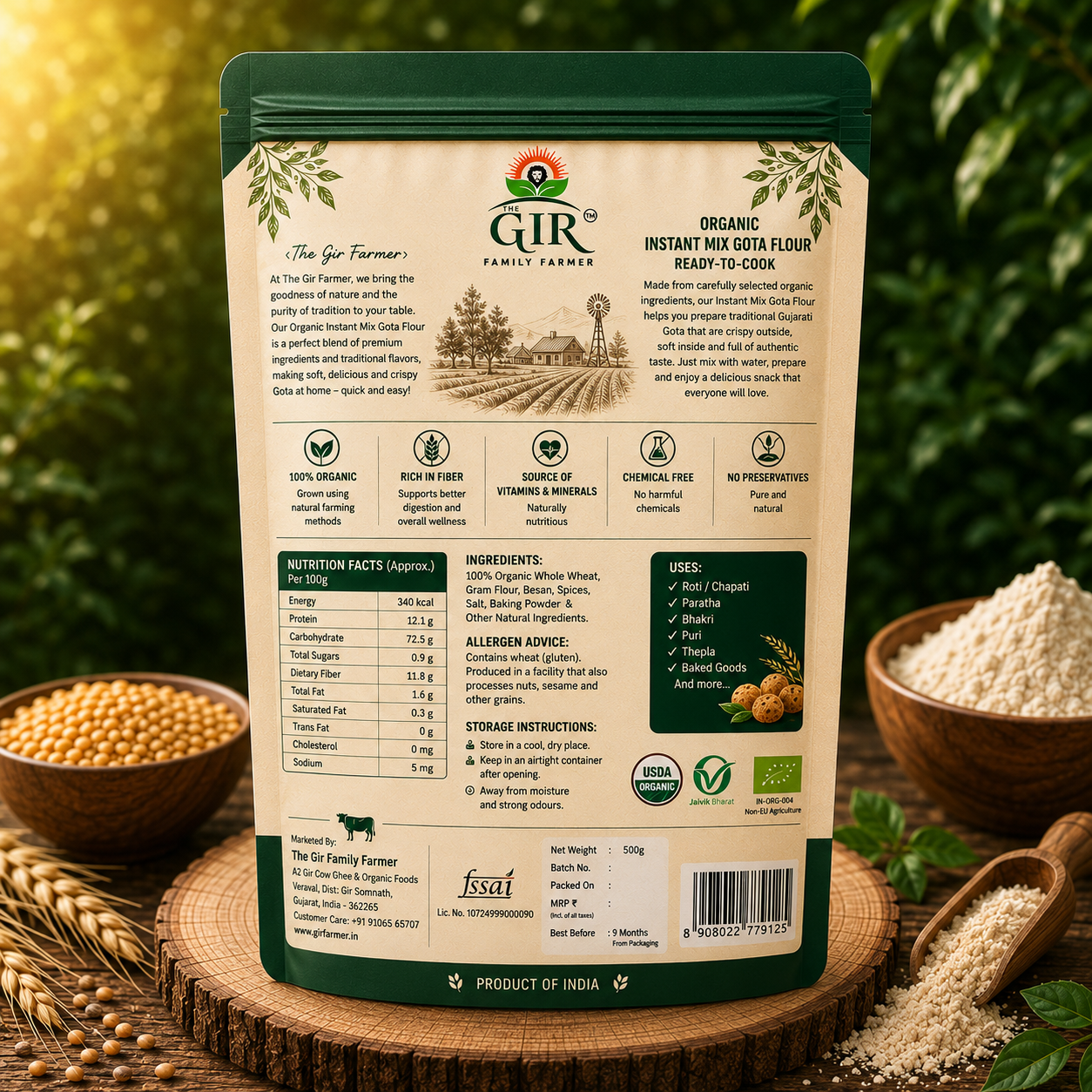 Organic Instant Mix Gota Flour - Ready to Cook view 2
