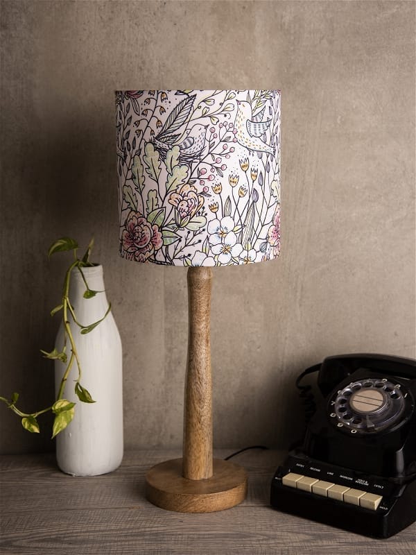 Spring Leaves Wooden Lamp view 2