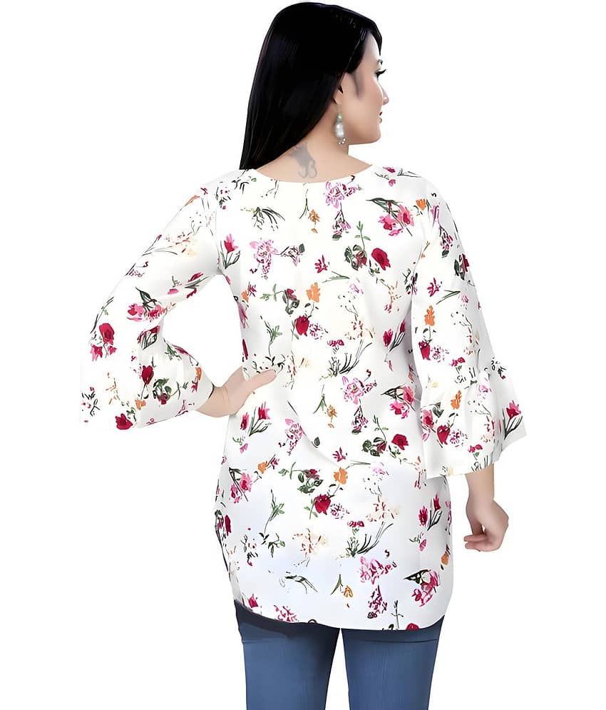 ZELZIS Women's Crepe Tunic ( Off White ) view 2