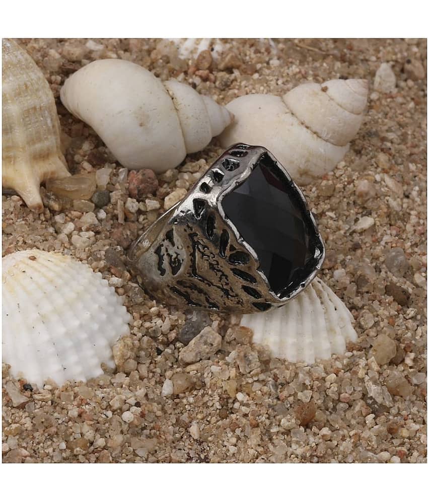 SILVER SHINE Silver Plated Designer Fancy look Ring For Men Boys view 2