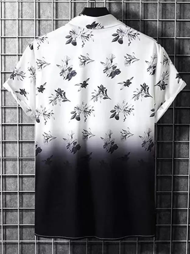 Men Regular Fit Printed Cut Away Collar Casual Shirt view 2