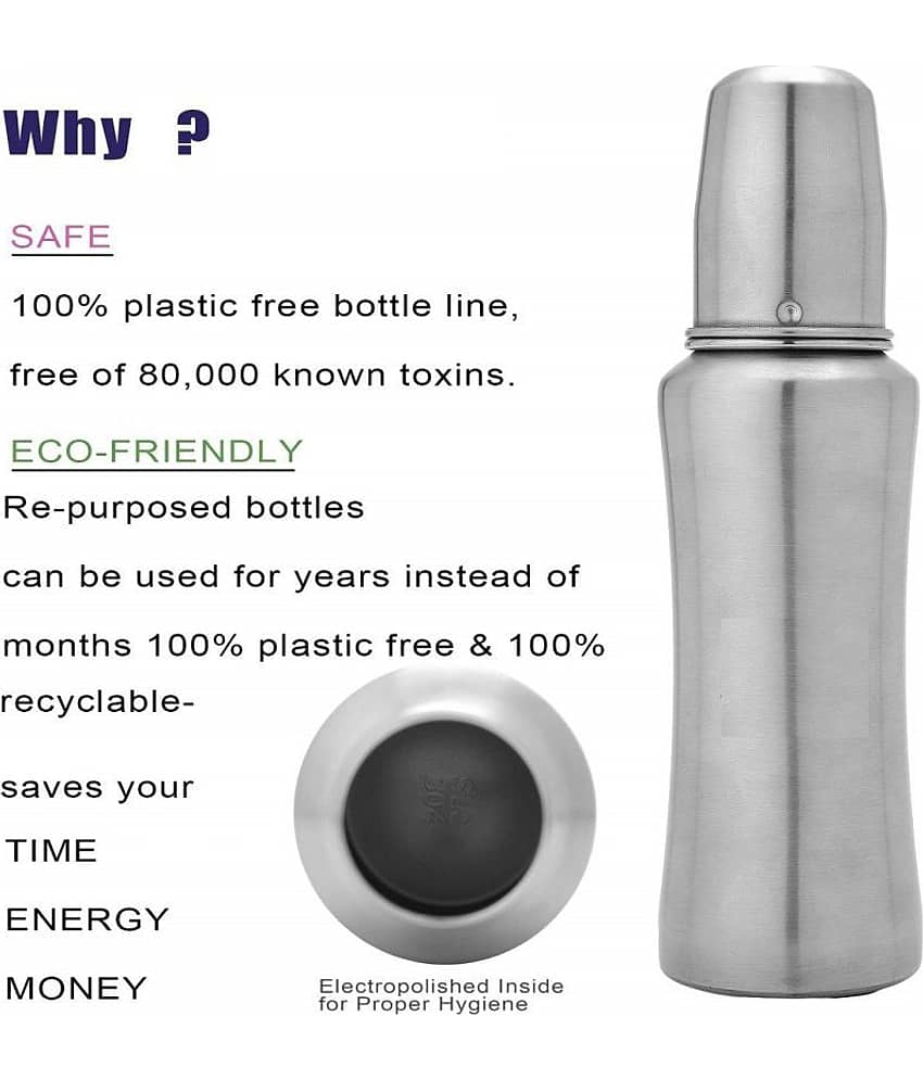 Trikuta - Silver 240 ml Feeding Bottle (Pack of 1) view 2