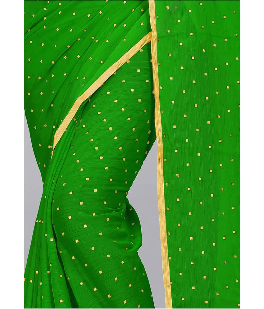 Rhey Chiffon Printed Saree With Unstitched Blouse Piece ( White ) view 2