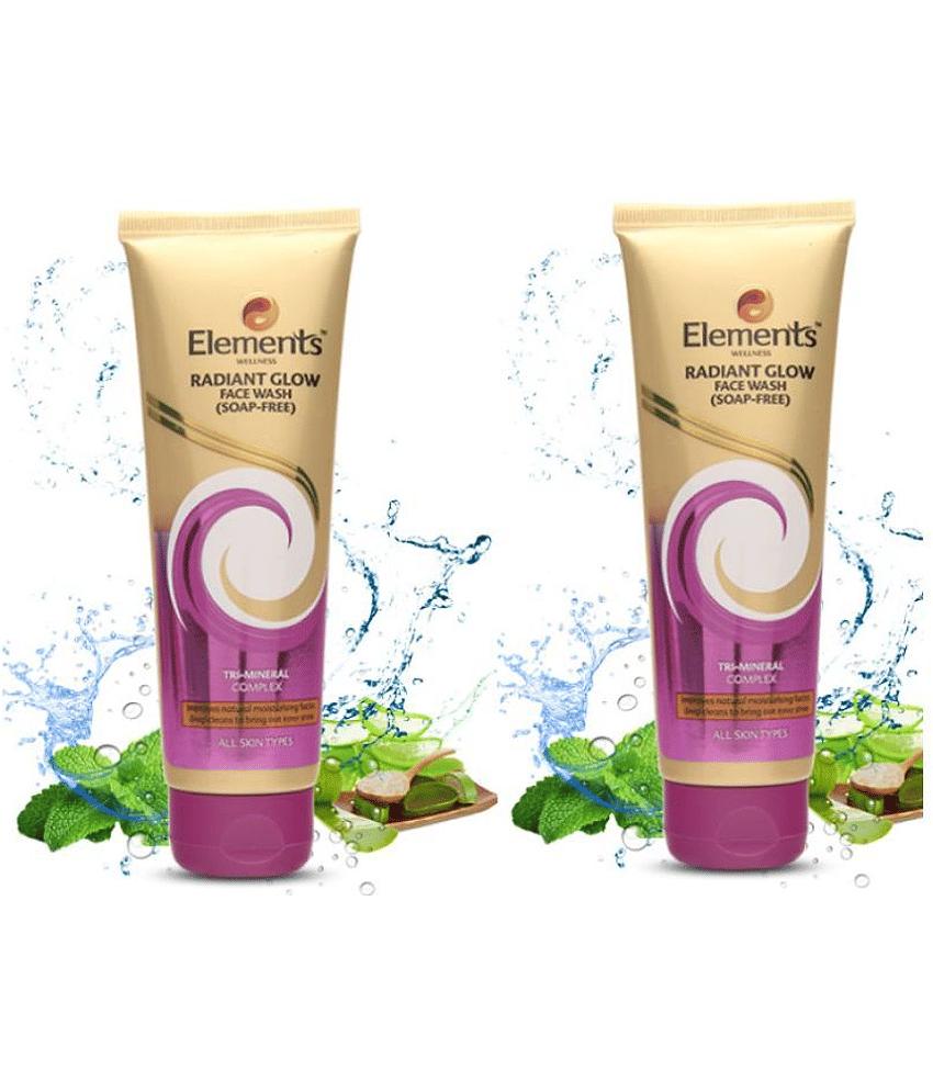 Elements Radiant Glow Face Wash - Daily Use Face Wash For All Skin Type ( Pack of 2 )