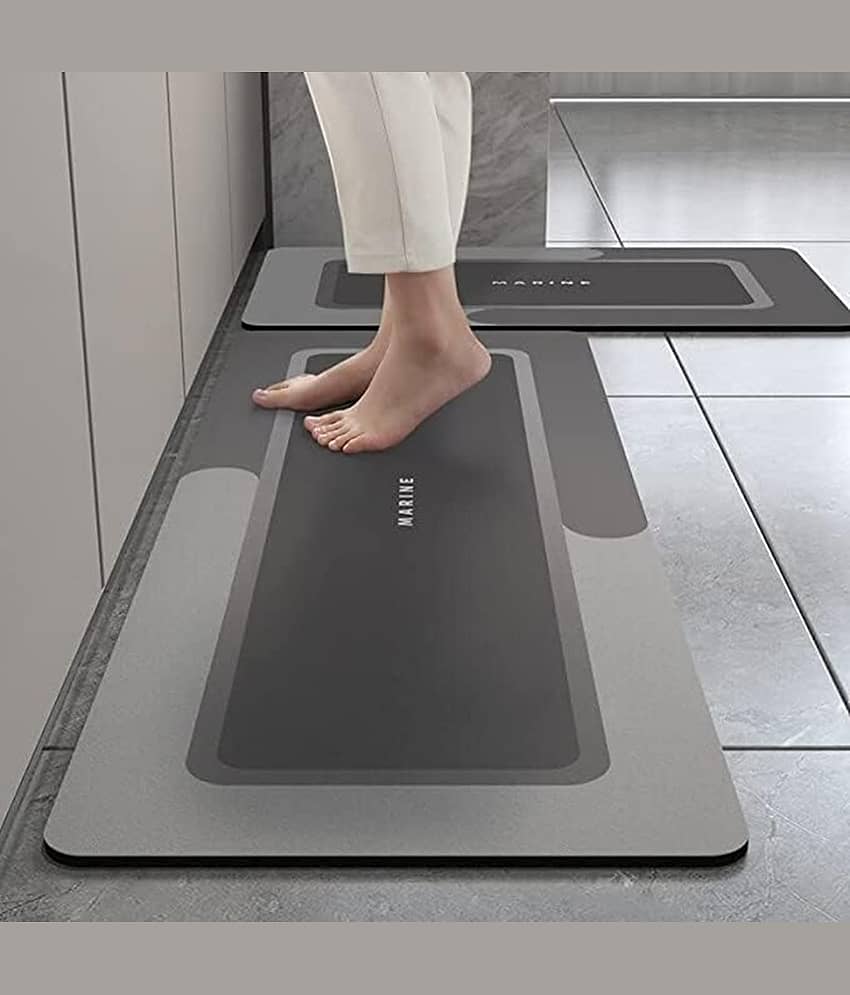 Bhavyta Assorted Rubber Square Floor Mat ( Pack of 2 ) view 2