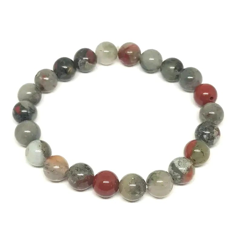 Ekdant Natural Bloodstone Bracelet 8 mm Beads Bracelet Round Shape for Reiki Healing and Crystal Healing Stone Semi Precious Gemstones Stretchable Bracelet view 2