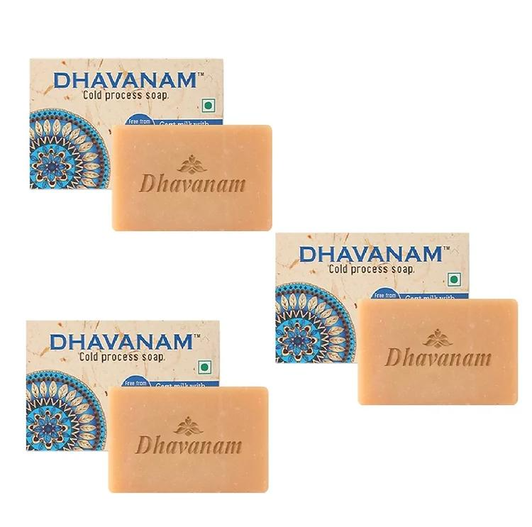 Dhavanam Goat milk Soap with earthy fragrance of frankincense EO - pack of 3