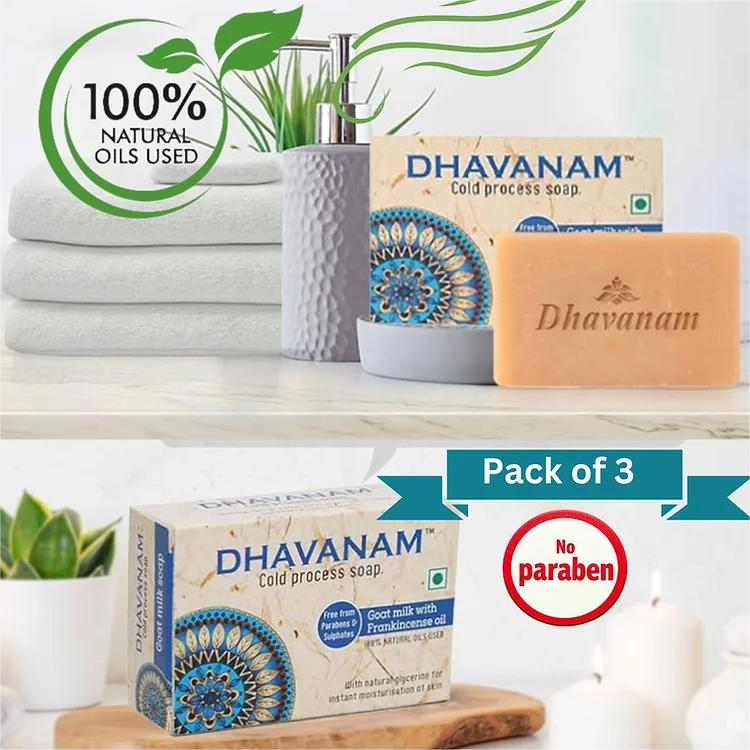 Dhavanam Goat milk Soap with earthy fragrance of frankincense EO - pack of 3 view 2