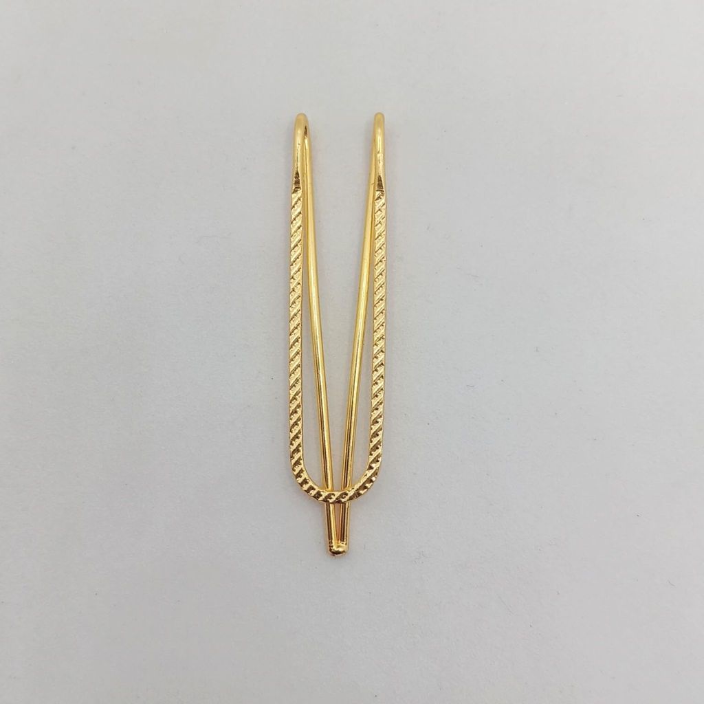 Shall Pins (4 Golden + 4 Silver) 8 Pieces - 4.8 cm Length - Multi-Purpose Metal Pins for Girls and Women- U Shape Clip for Saree - Dupatta - Hijab and Chunari view 2