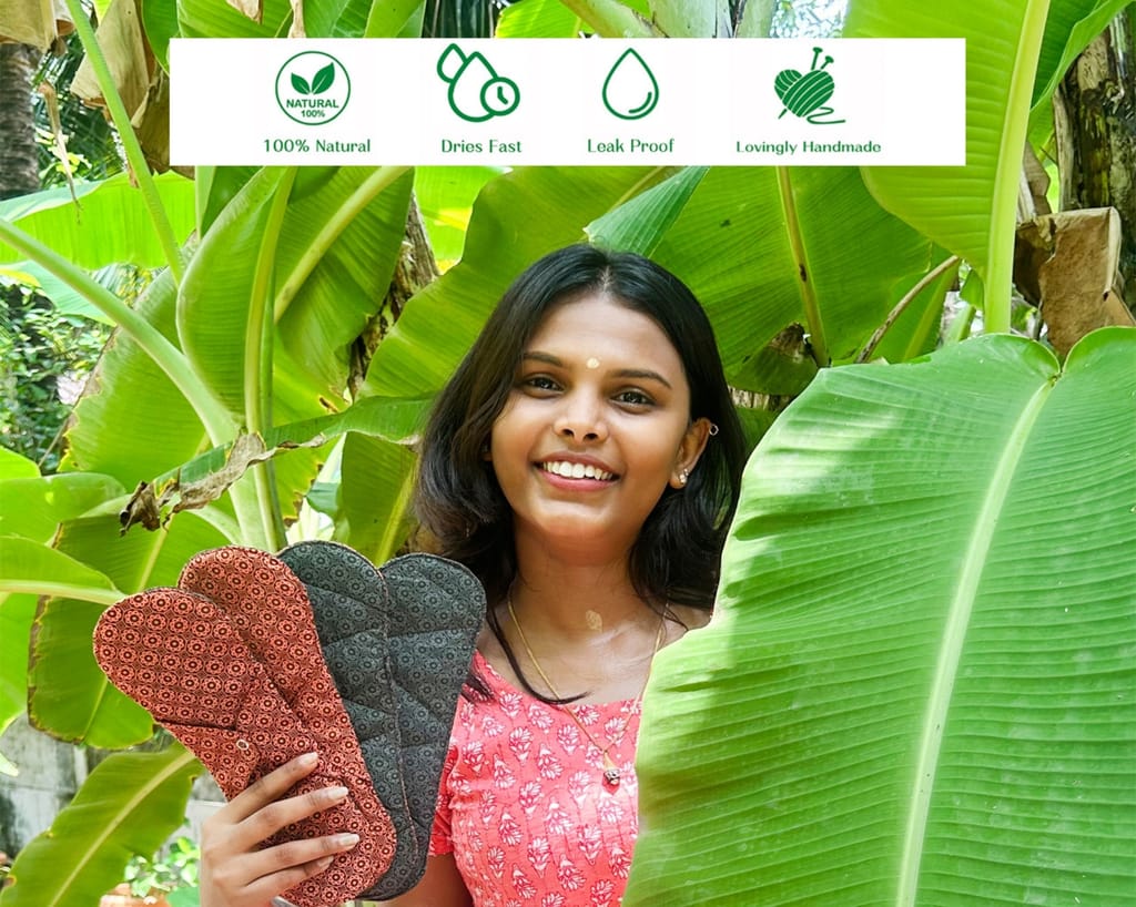 Saukhyam Starter Pack | Reusable Sanitary Napkins | 4 Pad Pieces | Skin Friendly Menstrual Cloth Pads for Periods | No Rashes & No Cramps view 2