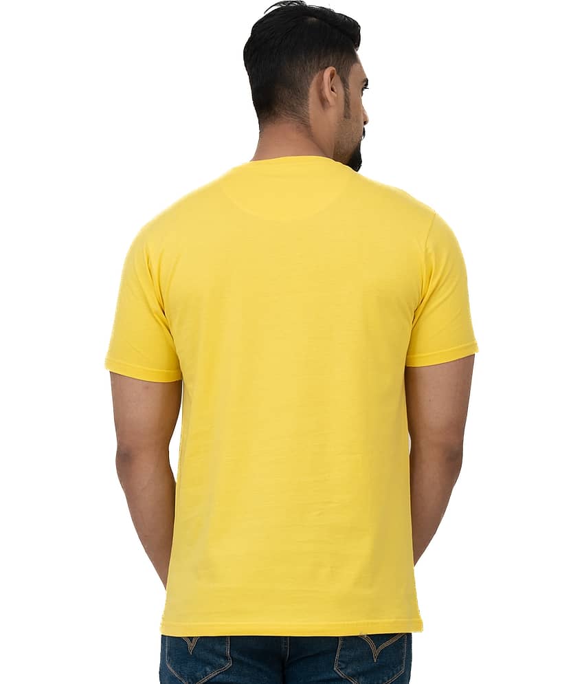 Cotstyle Pack of 1 Cotton Regular Fit Men's T-Shirt ( Yellow ) view 2