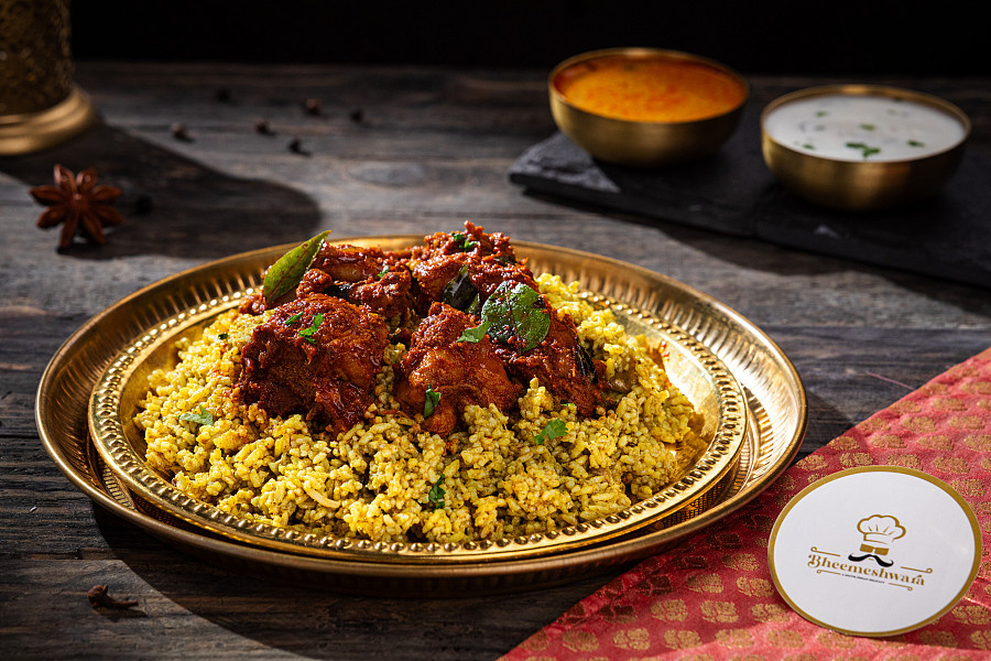 Karnataka donne chicken fry piece biryani