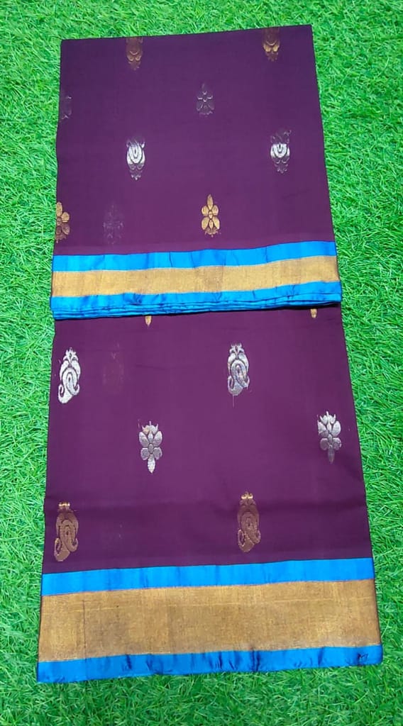 ADIVARAPUPETA JACQUARD BUTTA COTTON SAREE view 2