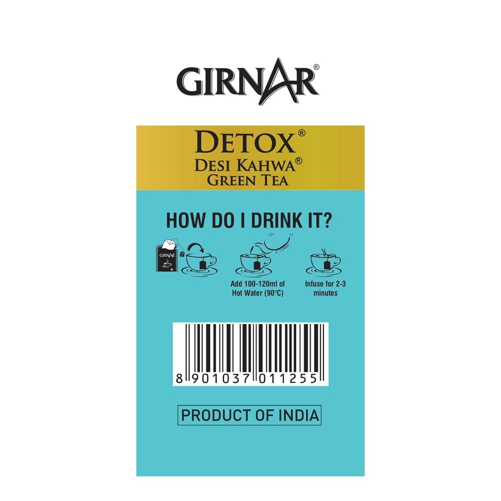 Girnar Food & Beverages Pvt. Ltd. Detox Green Tea - Desi Kahwa (36 Tea Bags) 90 gm view 2