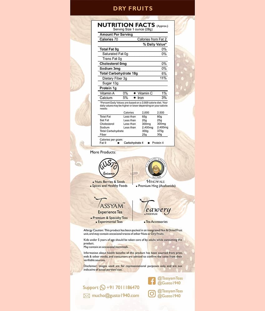 Tassyam Regular Fig (Anjeer) 200 gm view 2