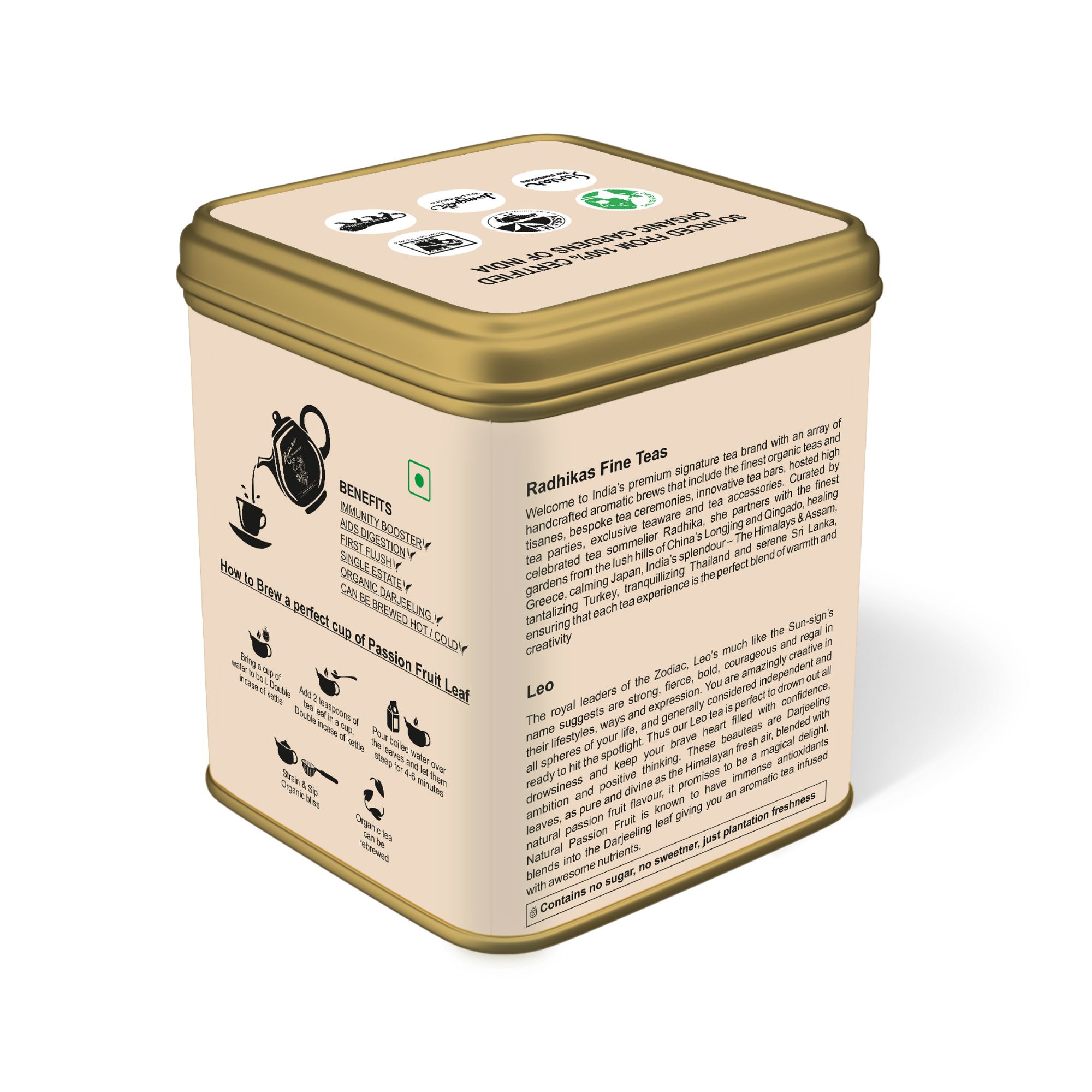 Leo Passion Fruit Tea - A special blend that celebrates the Regal Ruler view 2