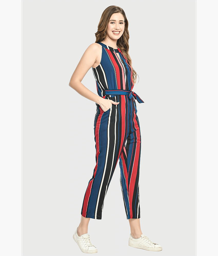 PREEGO - White Crepe Regular Fit Women's Jumpsuit ( Pack of 1 ) view 2