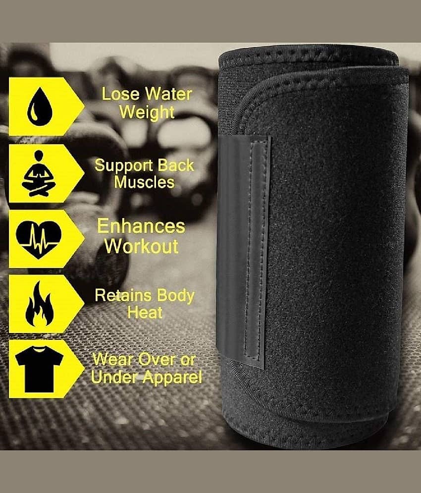 Sweat Slim Belt Free Size for Man and Women Fat Burning Sauna Waist Trainer - Promotes Healthy Sweat, Weight Loss, Lower Back Posture(Free Size)(Both Man and Women) view 2