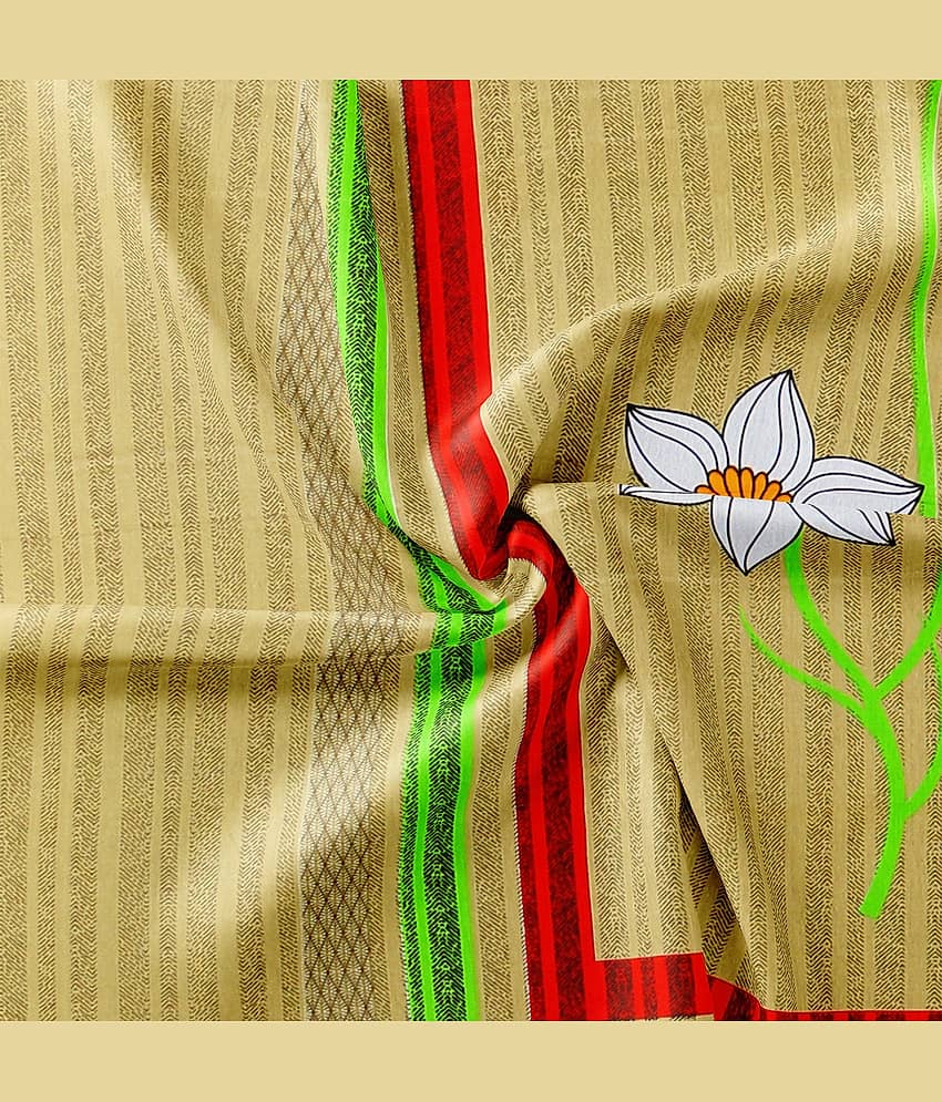 Cosito Cotton 1 Double Bedsheet with 2 Pillow Covers ( Brown ) view 2