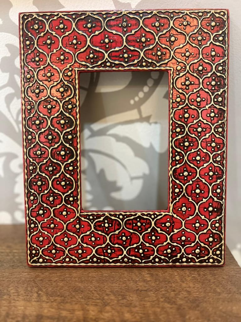 Seju Industires Rajasthani Traditional Hand Made Wooden Wall Hanging Photo Frame for Living Room, Home,Hotel set of 1 view 2