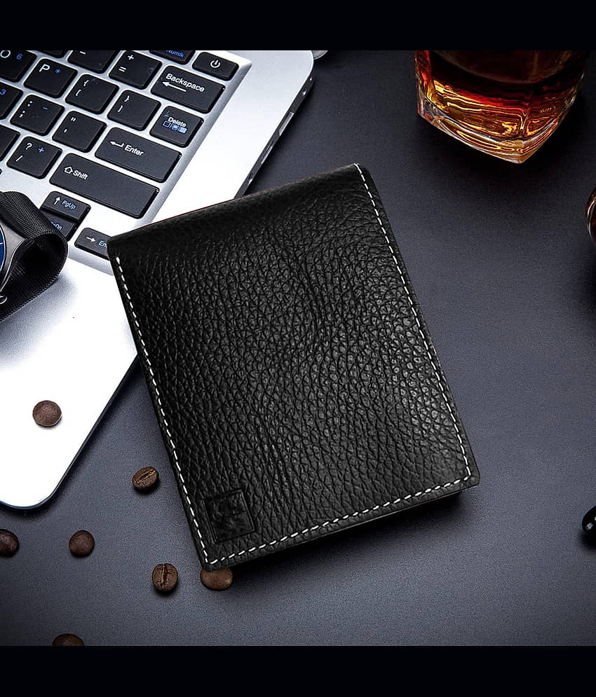 CIMONI Leather Solid Men's RFID Wallet With 8 Slots For Card ( Black , Pack of 1 ) view 2