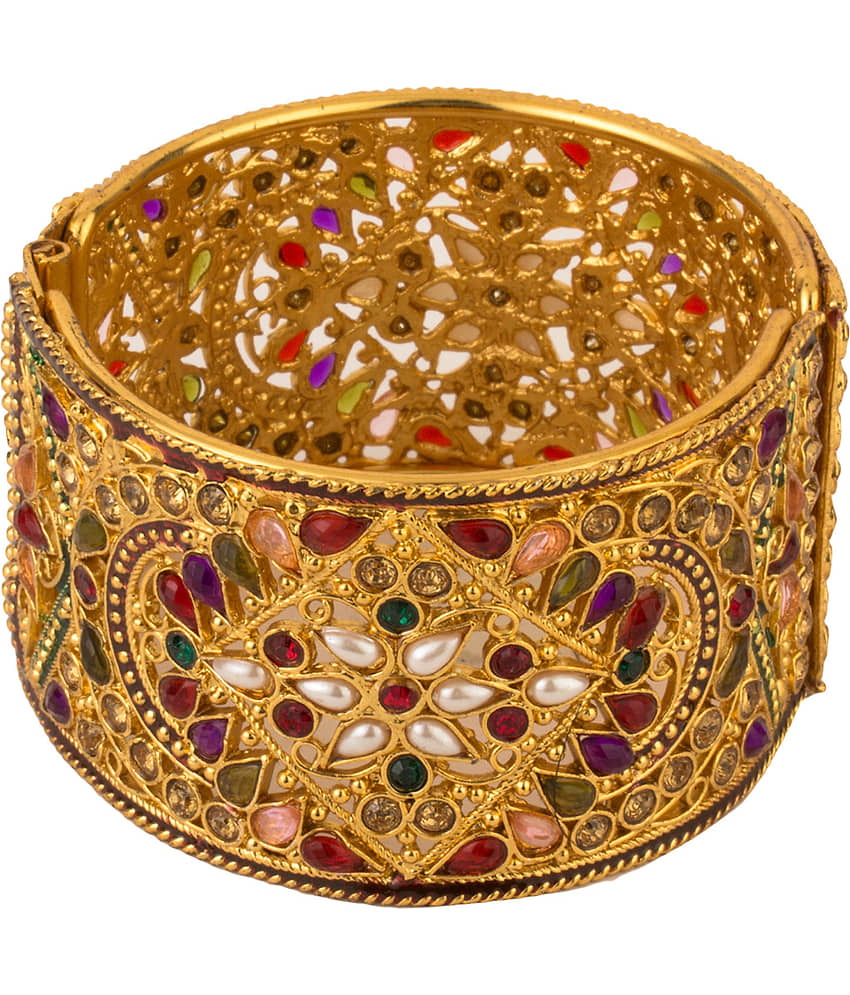 YouBella Antique Style Gold Plated Kara Bangle for Women view 2