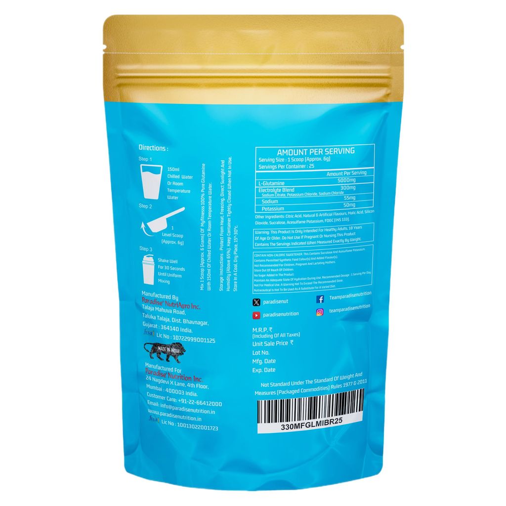Myfitness 100% Pure Glutamine | 150g | Flavoured Glutamine Powder | 5000mg Per Serving | With Added Electrolytes view 2