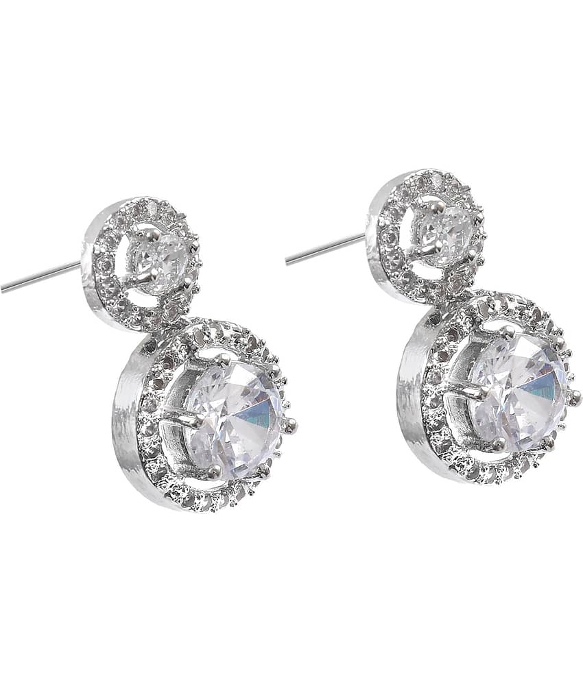 Jewar Mandi - Pink Drop Earrings ( Pack of 1 ) view 2
