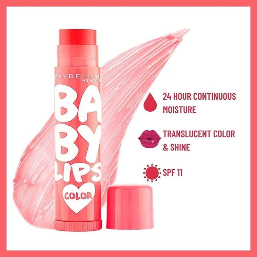 Maybelline New York Lip Balm, With Spf, Moisturises and Protects From the Sun, Pink Lolita & Baby Lips Cherry Kiss, 4g view 2