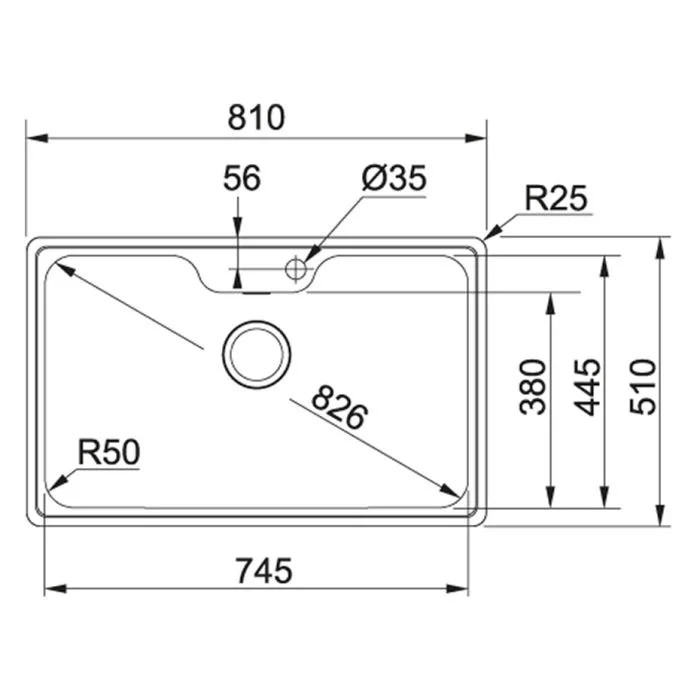 Franke Bell Series BCX 610 -81(33X20) view 2