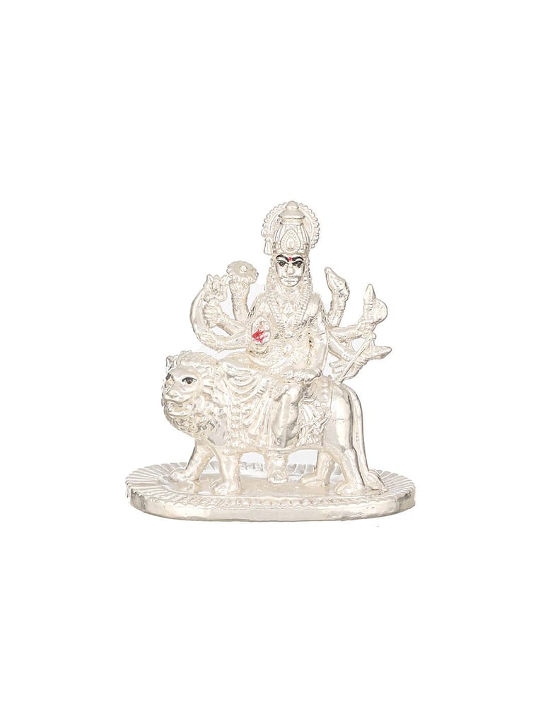 999 Pure Silver Maa Durga Ambe Sherawali Silver Idol view 2