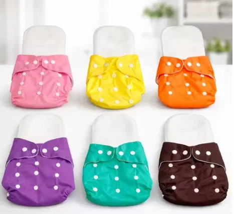 Pack of 6 Reusable Cloth Baby Diapers