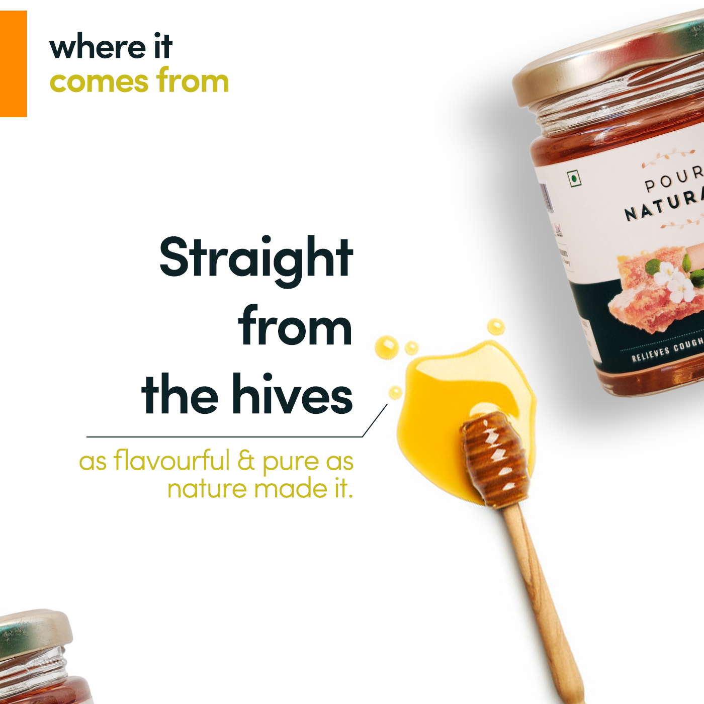 Pour Naturale Honey: Raw Honey | Pure Natural Honey| Helps build immunity and fight diseases | Helps you keep healthy and fit| Glass Jar (250gm) view 2