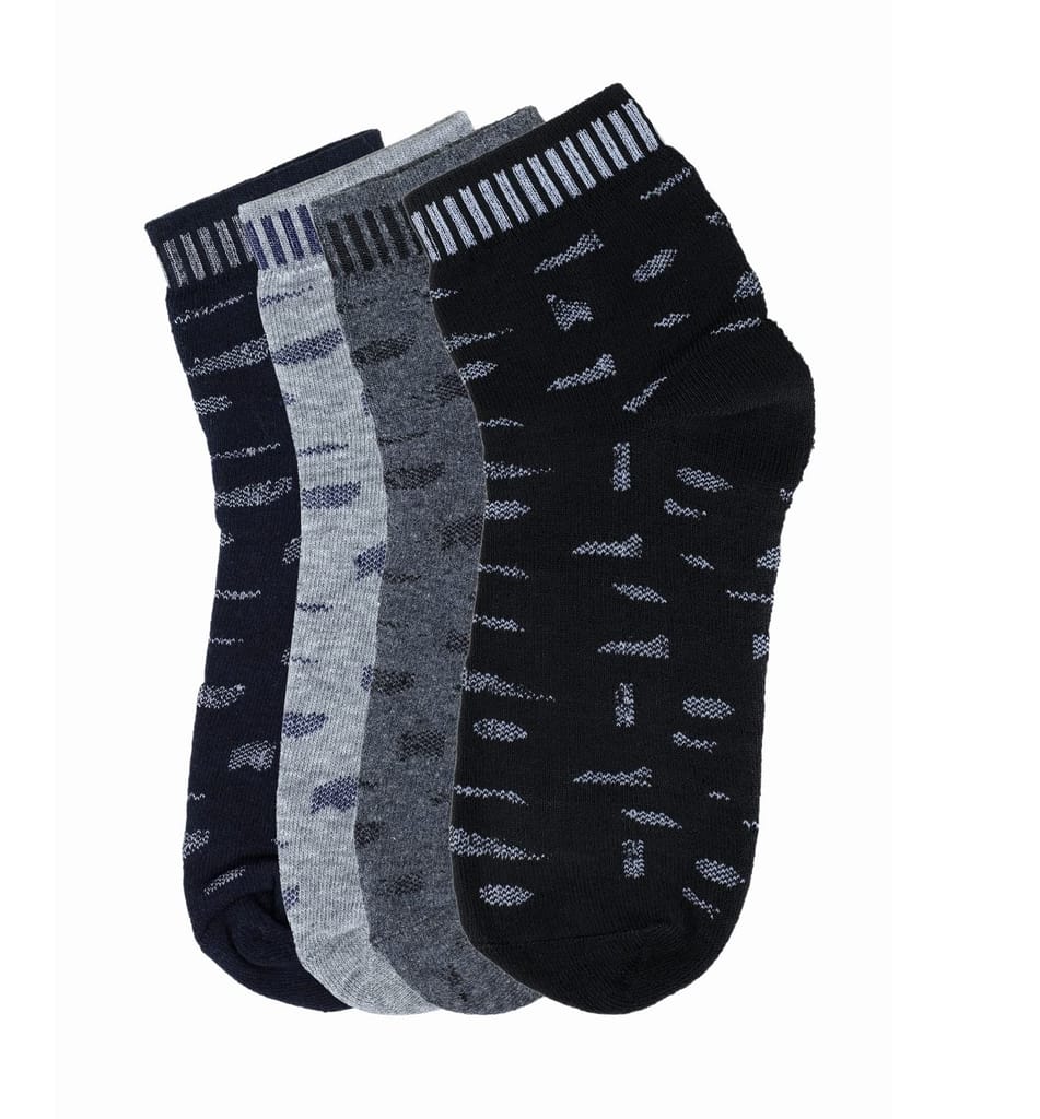 Kolor Fusion Men Assorted Above Ankle Length Cotton Socks (Pack Of 4) view 2