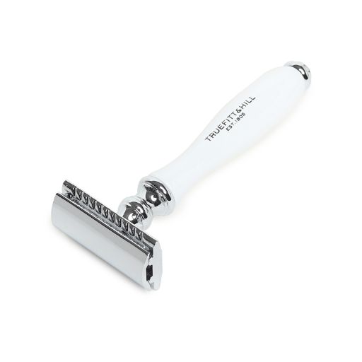 Faux Porcelain, DE Safety Razor, Chrome, Wellington 1 Piece view 2