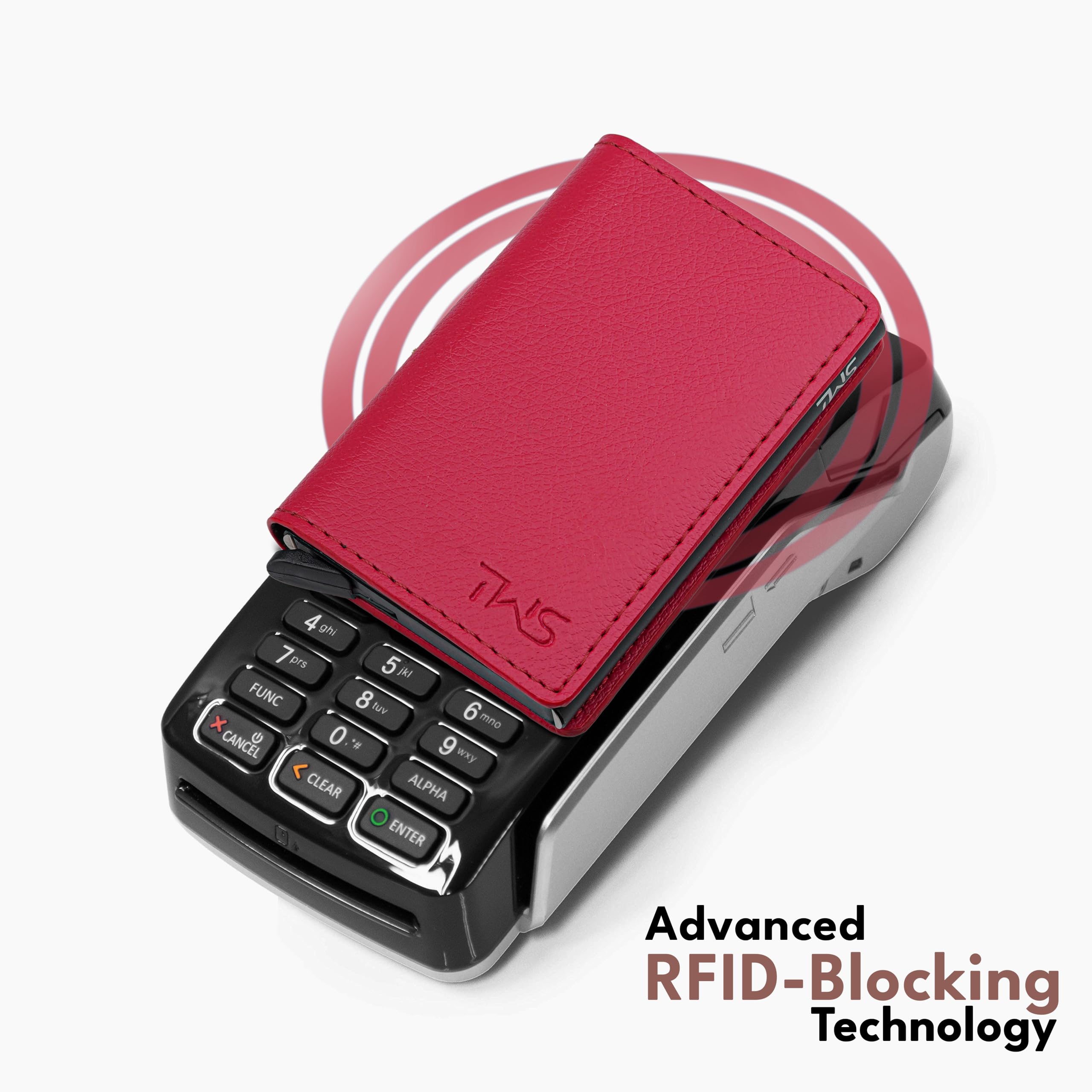 The Wallet Store Vivid Vault RFID Protected Metal Cardholder - Red view 2