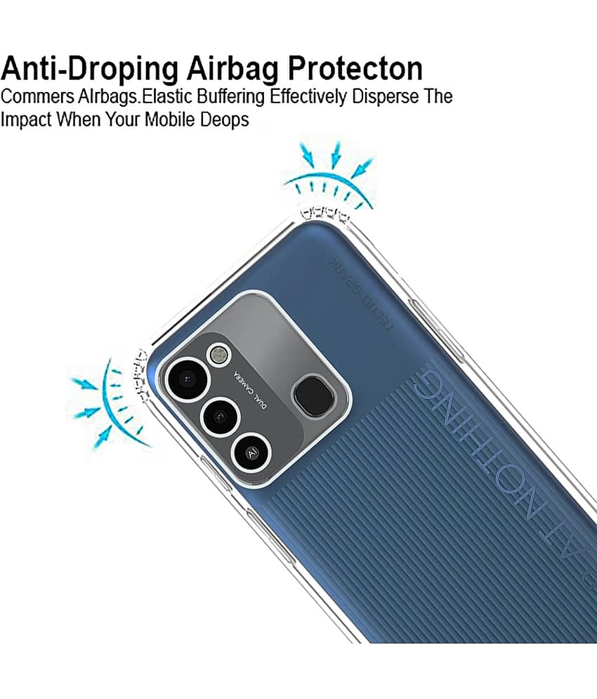 Spectacular Ace - Transparent Silicon Plain Cases Compatible For Tecno Spark Go 2022 ( Pack of 1 ) view 2