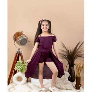 Kids Cave Solid Girls Jumpsuit view 2