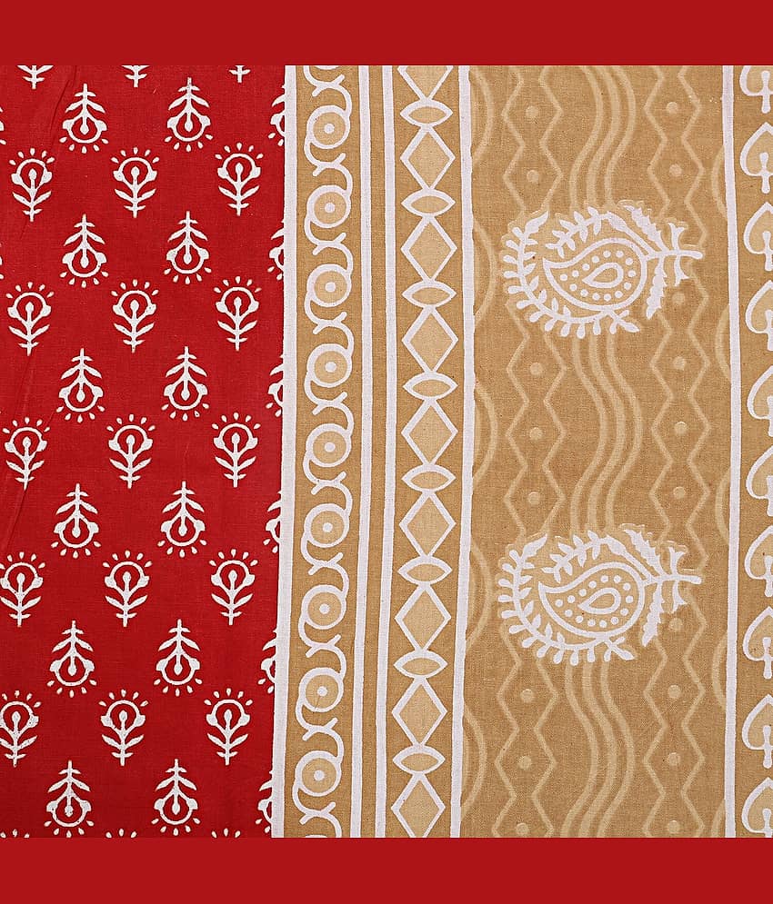 PETROSOLY Cotton 1 Double Bedsheet with 2 Pillow Covers ( Red ) view 2