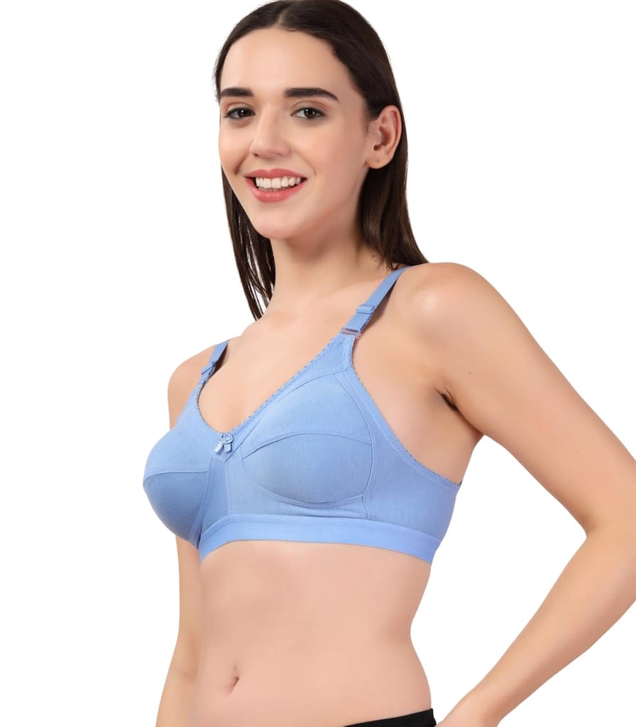 ADORNSTAR Women's Cotton Non-Padded Full Coverage Bra view 2
