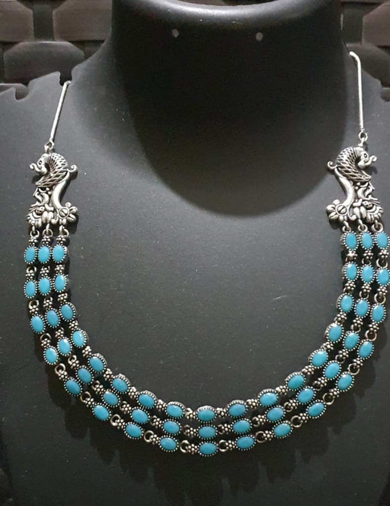 Glamvila Light Blue Stones Jewellery view 2