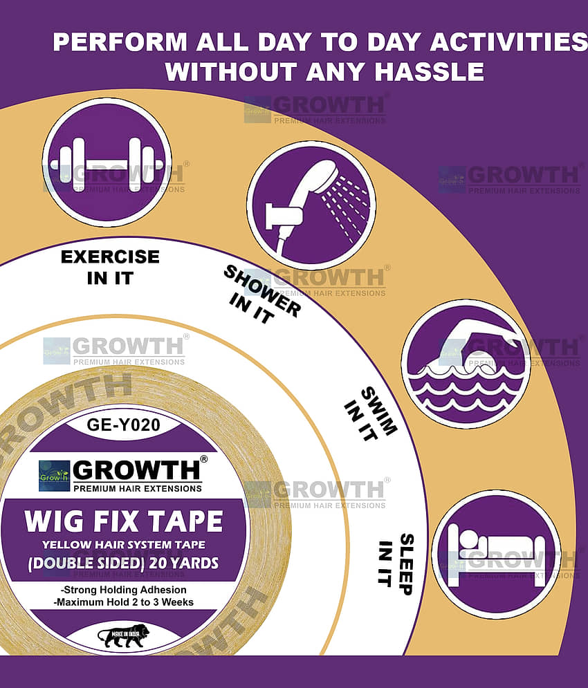 Growth - Yellow Tape in Hair Extension view 2