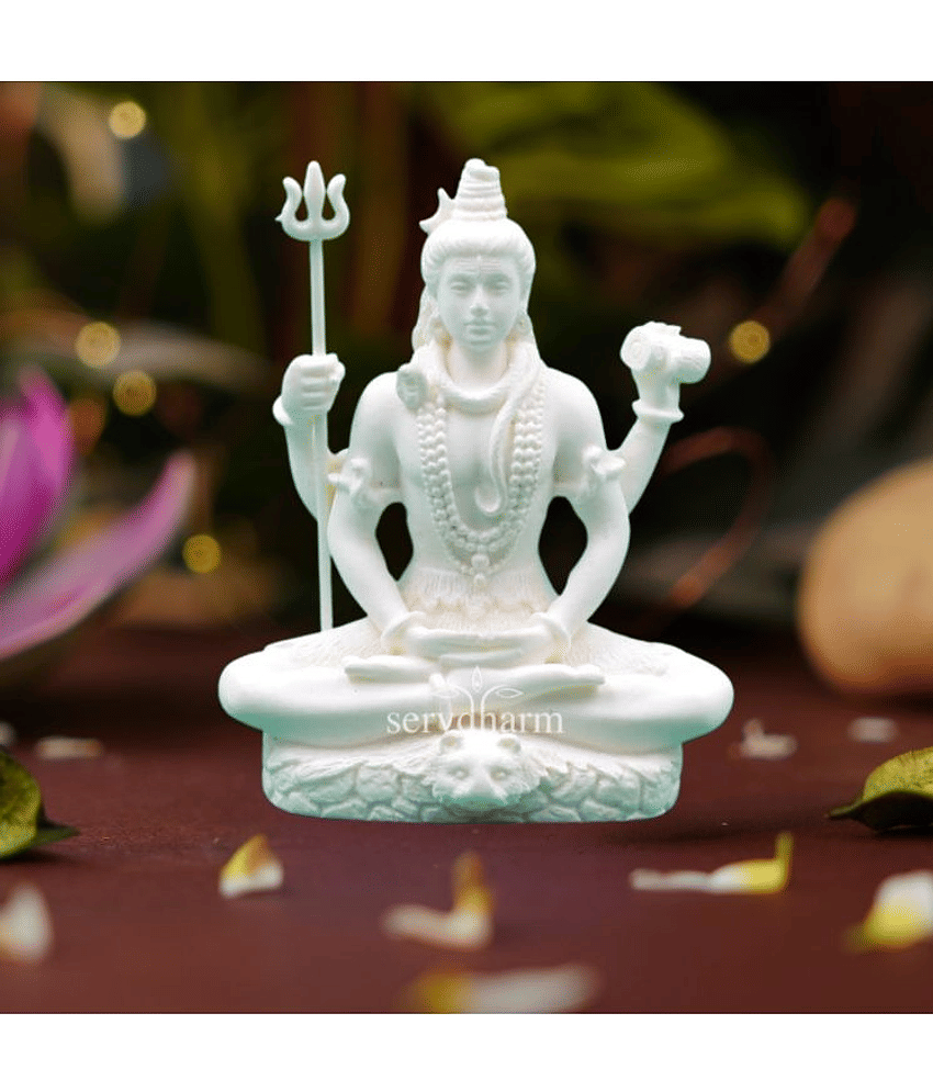 ServDharm Resin Lord Shiva Idol ( 1 cm )