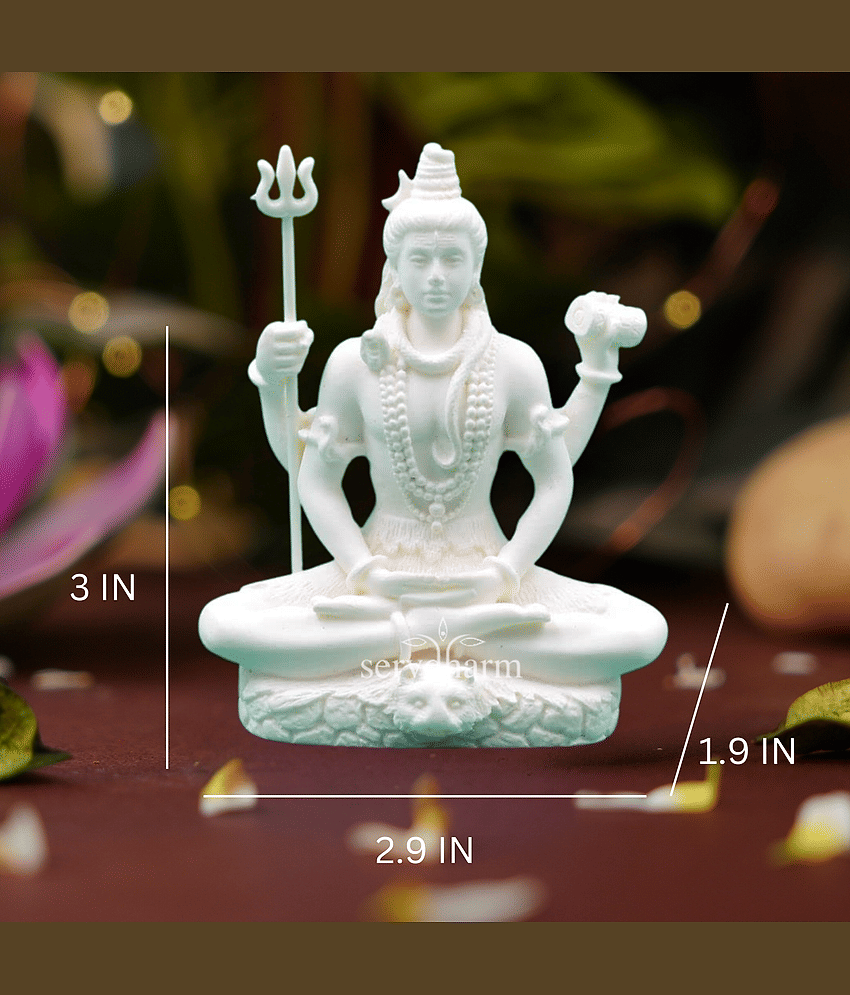 ServDharm Resin Lord Shiva Idol ( 1 cm ) view 2
