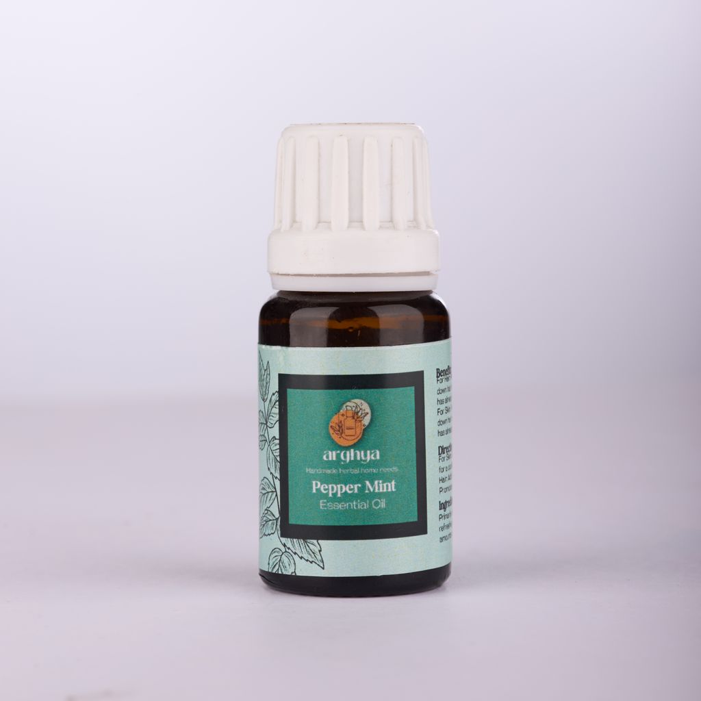 Arghya Handmade Herbal Peppermint Essential Oil for Hair, Skin & Aromatherapy