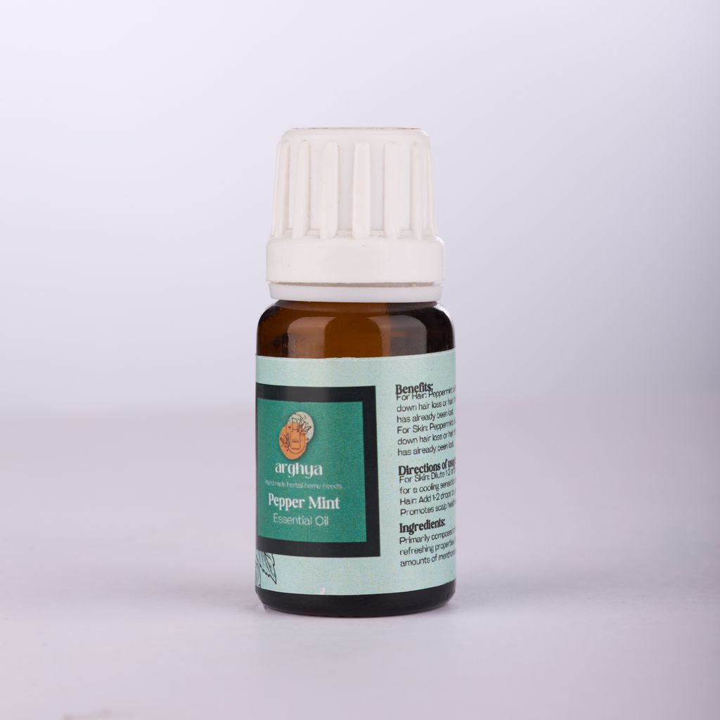 Arghya Handmade Herbal Peppermint Essential Oil for Hair, Skin & Aromatherapy view 2