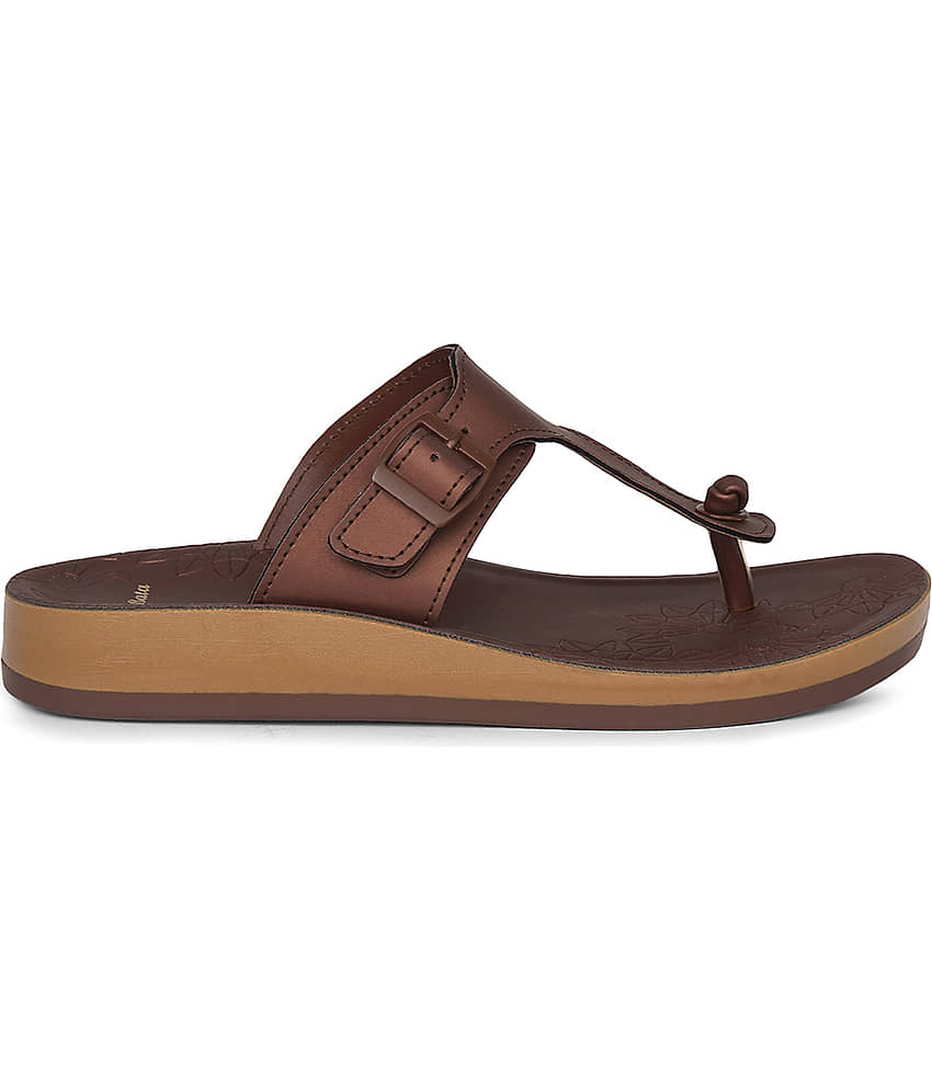 Bata Brown Women's Slipper view 2